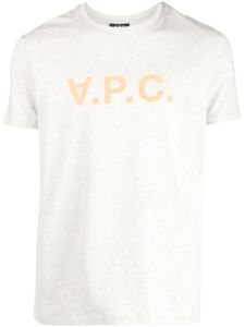 A.P.C. t-shirt en coton à logo imprimé - Gris