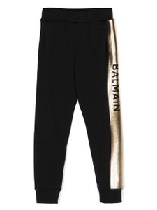 Balmain Kids pantalon de jogging à logo imprimé - Noir