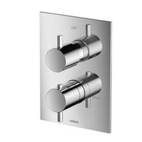 Inbouw Douchekraan Hotbath Laddy Thermostatisch 2-Weg Stop-Omstel Vierkant Chroom