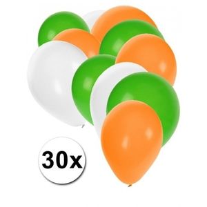 Groene-witte-oranje ballonnen pakket