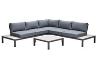 Garden Impressions Nicolle loungeset - Carbon black - donker grijs