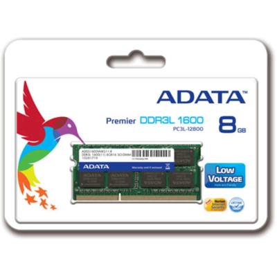 ADATA ADDS1600W8G11-S geheugenmodule 8 GB 1 x 8 GB DDR3L 1600 MHz