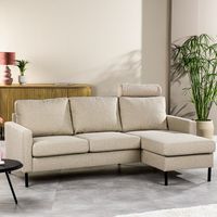 Haluta - Hoekbank Finn - 200 x 133 x 80 cm - Beige - Rechts