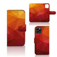 Book Case voor Apple iPhone 11 Pro Polygon Red - thumbnail