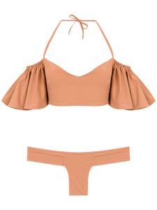 Amir Slama ruffled bikini set - Tons neutres