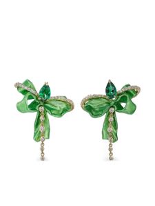 Anabela Chan boucles d'oreilles Cupid's Bow en or 18ct s - Vert