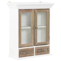 vidaXL Wandkast 49x22x59 cm massief hout wit