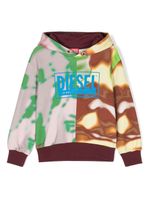 Diesel Kids hoodie à imprimé abstrait - Marron - thumbnail