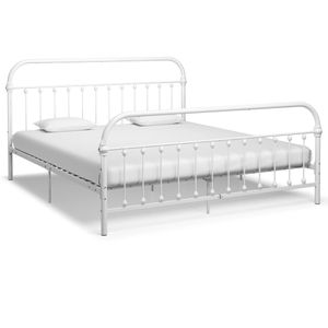 Bedframe metaal wit 180x200 cm