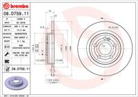 Remschijf BREMBO, Remschijftype: Massief, u.a. für Mercedes-Benz - thumbnail