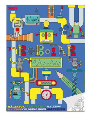 Haza Original Kleurboek Robot papier blauw Haza Original Kleurboek Robot papier blauw