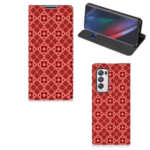 OPPO Find X3 Neo Hoesje met Magneet Batik Rood