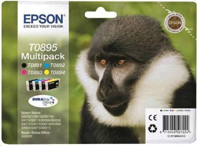 Epson - T0895 - Inktcartridges Zwart / Cyaan / Magenta / Geel