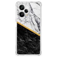 Xiaomi Redmi Note 12 Pro Plus Anti-Shock Hoesje Marmer Wit Zwart - Origineel Cadeau Man - thumbnail