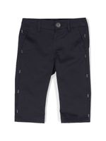 Fay Kids pantalon chino à bande logo - Bleu