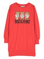 Moschino Kids robe-sweat à logo imprimé - Rouge - thumbnail