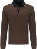 Pierre Cardin Heren Poloshirt Navy Met Ruitdessin Voyage Modern Fit