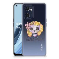 Silicone Back Case OPPO Reno 7 5G | Find X5 Lite Boho Skull