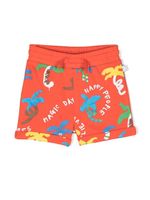 Stella McCartney Kids short de sport à imprimé graphique - Orange - thumbnail