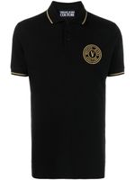 Versace Jeans Couture polo en coton à logo brodé - Noir