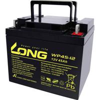 Long WP45-12 Loodaccu 12 V 45 Ah Loodvlies (AGM) (b x h x d) 199 x 171 x 166 mm M6-schroefaansluiting VDS-certificering, Geringe zelfontlading, Onderhoudsvrij - thumbnail