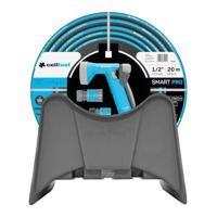 Cellfast Smart Pro ATS 1/2 inch slangenset met wandhouder voor tuinslang, 4-laagse slang 1/2 inch, pistoolspuit, 2 x snelkoppelingsstuk, universele aansluiting met binnendraad