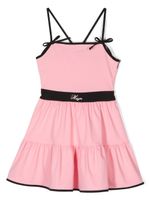 MSGM Kids robe à logo brodé - Rose