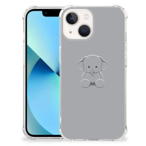 iPhone 13 mini Stevig Bumper Hoesje Grijs Baby Olifant