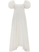 AZEEZA robe Rory mi-longue en soie - Blanc