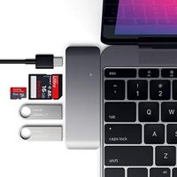 SATECHI USB-C Pass-Through Combo Hub – Compatibel Met 2020/2018 iPad Pro/MacBook Pro En Meer - Niet ondersteund op Apple M1 Mac-apparaten (Spacegrijs)