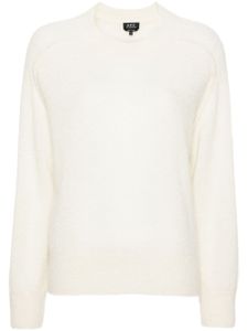 A.P.C. pull à détails de coutures - Blanc