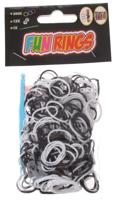TOM Fun Rings armband vlechten zwart/wit 313 delig