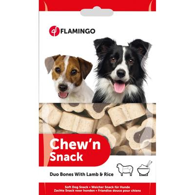 Hondensnack Chew'n Bones Duo 150 gr 150 gr Flamingo