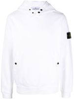 Stone Island hoodie en coton à logo Compass - Blanc