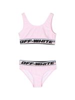 Off-White Kids bikini à logo imprimé - Rose