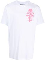 Philipp Plein t-shirt SS Skull & Bones à col rond - Blanc