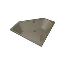 Xenz Cyprus Hoekbad 145x145x50cm met poten zonder afvoer Acryl Klei Mat 6864-07