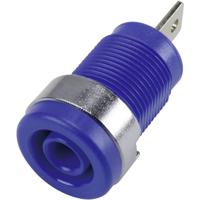 TRU COMPONENTS 6239C26FN Veiligheids-labconnector, female Bus, inbouw verticaal Stift-Ø: 4 mm Blauw 1 stuk(s)