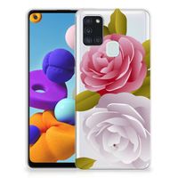 Samsung Galaxy A21s TPU Case Roses - thumbnail