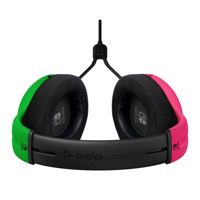PDP 500-162-PKGR-EU Over Ear headset Gamen Kabel Pink, Groen Ruisonderdrukking (microfoon)