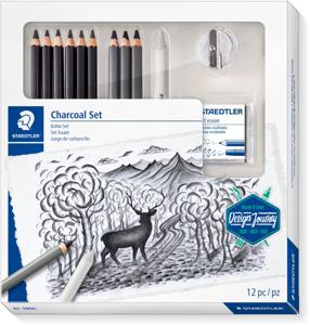 Staedtler Charcoal Set, set van 12 stuks