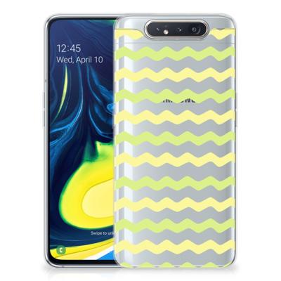 Samsung Galaxy A80 TPU bumper Waves Yellow Samsung Galaxy A80 TPU bumper Waves Yellow
