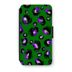 Green Cheetah: iPhone X Flip Hoesje