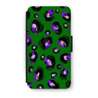 Green Cheetah: iPhone X Flip Hoesje - thumbnail