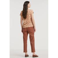 Fransa T-shirt met all over print zalm