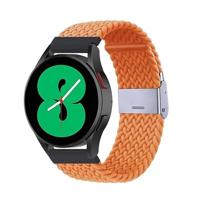 By Qubix - Compatible met Garmin Forerunner 255 - Braided nylon bandje - Oranje - Compatible Garmin bandje - Bandbreedte: 22mm