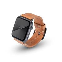JT Berlin Alex Vintage armband voor Apple Watch 42 mm / 44 mm leren armband [Watch SE, Series 6 / 5 / 4 / 3 / 2 / 1, zacht lederen reserveband, aluminium sluiting] zwart/grijs (maat M/L)