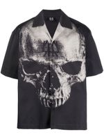 44 LABEL GROUP chemise sans manches à imprimé tête de mort - Noir