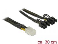 Delock 85455 PCI Express voedingskabel 6-pins female > 2 x 8-pins male 30cm - thumbnail