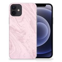 iPhone 12 | 12 Pro (6.1") TPU Siliconen Hoesje Marble Pink - Origineel Cadeau Vriendin - thumbnail